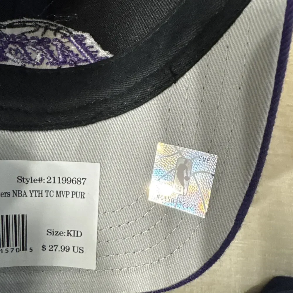 Los Angeles Lakers Youth Hat Purple ’47 MVP Adjustable NBA Basketball Cap New